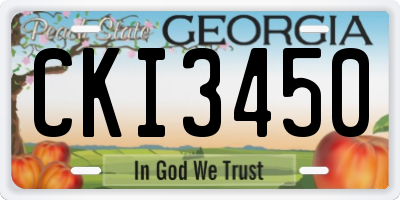 GA license plate CKI3450