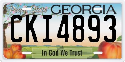GA license plate CKI4893