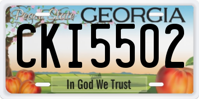 GA license plate CKI5502