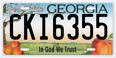 GA license plate CKI6355
