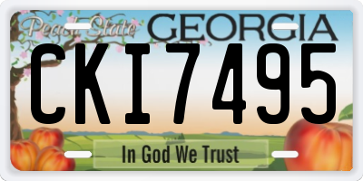 GA license plate CKI7495
