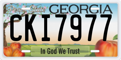 GA license plate CKI7977