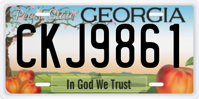 GA license plate CKJ9861