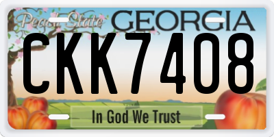 GA license plate CKK7408