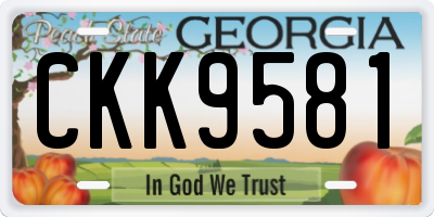 GA license plate CKK9581