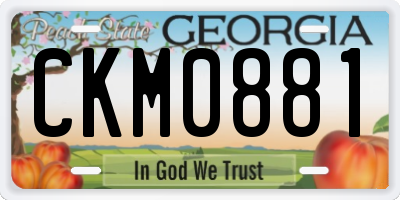 GA license plate CKM0881