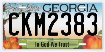 GA license plate CKM2383