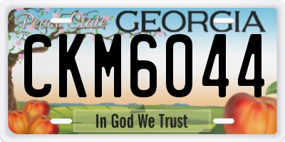 GA license plate CKM6044