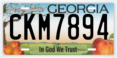GA license plate CKM7894