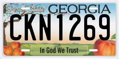 GA license plate CKN1269