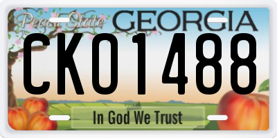 GA license plate CKO1488