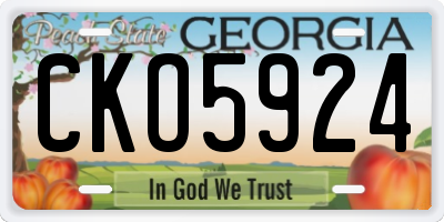 GA license plate CKO5924