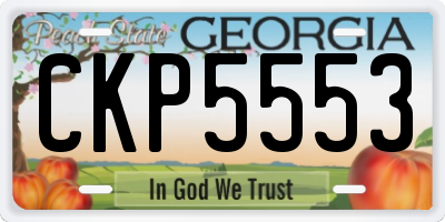 GA license plate CKP5553