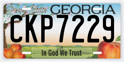 GA license plate CKP7229