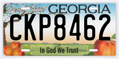GA license plate CKP8462
