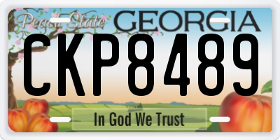 GA license plate CKP8489