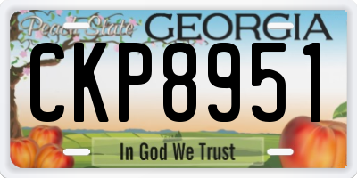 GA license plate CKP8951