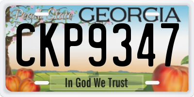 GA license plate CKP9347