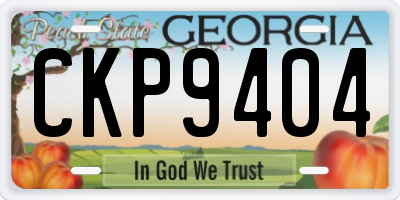 GA license plate CKP9404