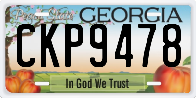GA license plate CKP9478