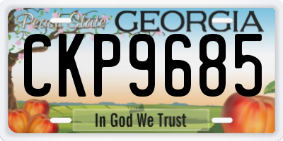 GA license plate CKP9685