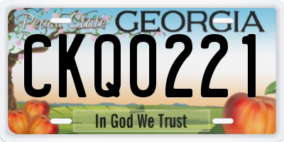 GA license plate CKQ0221