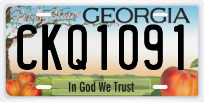 GA license plate CKQ1091