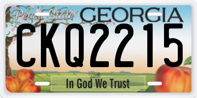 GA license plate CKQ2215