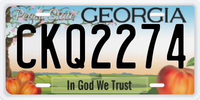 GA license plate CKQ2274