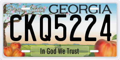 GA license plate CKQ5224