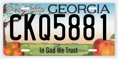 GA license plate CKQ5881