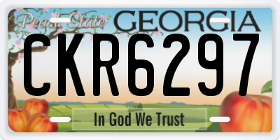 GA license plate CKR6297