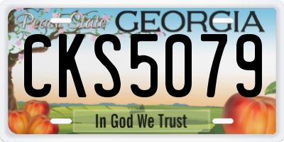 GA license plate CKS5079