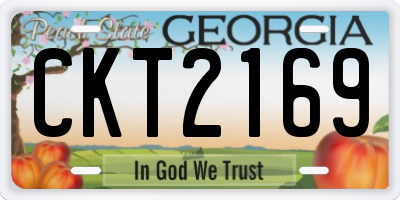 GA license plate CKT2169