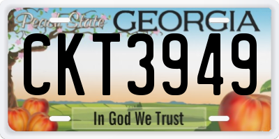 GA license plate CKT3949
