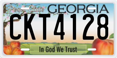 GA license plate CKT4128