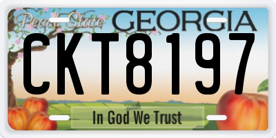 GA license plate CKT8197