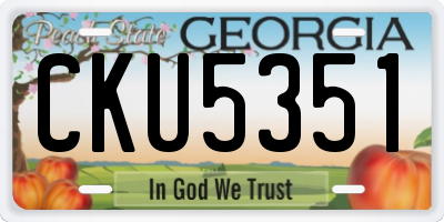 GA license plate CKU5351