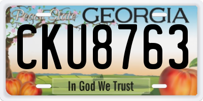 GA license plate CKU8763