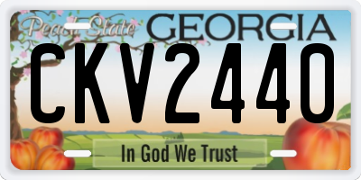 GA license plate CKV2440