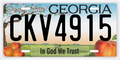 GA license plate CKV4915