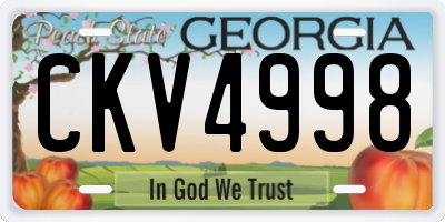 GA license plate CKV4998