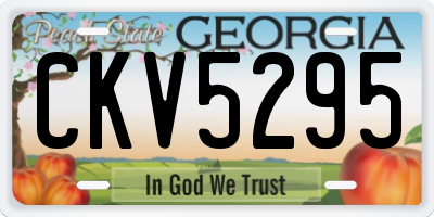 GA license plate CKV5295