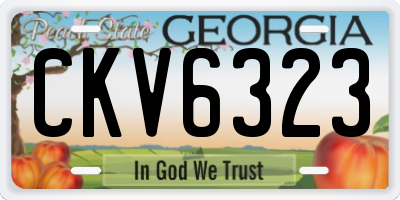 GA license plate CKV6323
