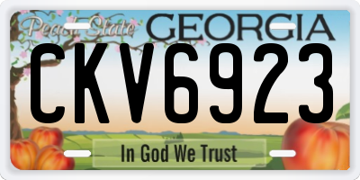 GA license plate CKV6923