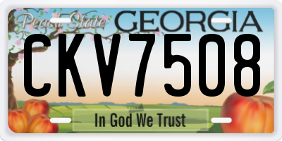 GA license plate CKV7508