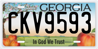 GA license plate CKV9593