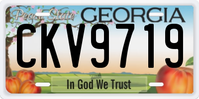 GA license plate CKV9719