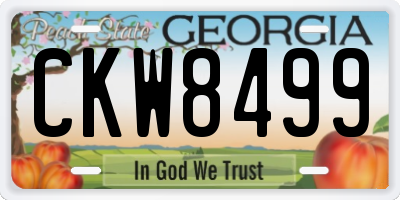 GA license plate CKW8499