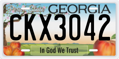GA license plate CKX3042